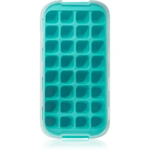 Lékué Industrial Ice Cube Tray with Lid moule en silicone pour la glace coloration Turquoise 1 pcs