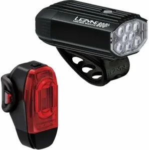 Lezyne Micro Drive 800+/KTV Drive+ Pair Satin Black/Black Front 800 lm / Rear 40 lm Éclairage de vélo