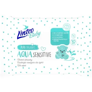 Linteo Baby Aqua Sensitive lingettes douces pour bébé 10 pcs