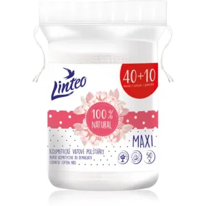 Linteo Natural Cotton Pads cotons démaquillants Maxi 40 + 10ks 50 pcs