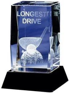 Longridge Longest Drive Crystal Trophées de golf