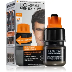 L’Oréal Paris Men Expert One Twist coloration cheveux avec applicateur pour homme 04 Medium Brown