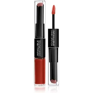 L’Oréal Paris Infallible 24H brillant et rouge à lèvres longue tenue 2 en 1 teinte 501 Timeless Red 5,7 g
