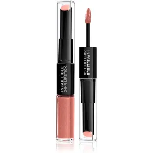 L’Oréal Paris Infallible Infaillible brillant et rouge à lèvres longue tenue 2 en 1 teinte 312 Incessant Russet 5 ml