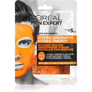 L’Oréal Paris Men Expert Hydra Energetic masque hydratant en tissu pour homme 30 g
