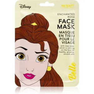 Mad Beauty Disney Princess Belle masque apaisant en tissu à l'extrait de rosier des chiens 25 ml