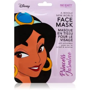 Mad Beauty Disney Princess Jasmine masque en tissu revitalisant à l'extrait de thé vert 25 ml #121215