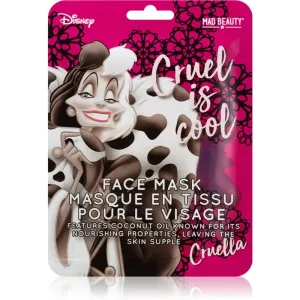 Mad Beauty Disney Villains Cruella masque tissu à l'huile de coco 25 ml