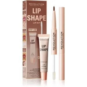 Makeup Revolution Lip Shape Kit kit lèvres teinte Brown Nude 1 pcs