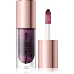 Makeup Revolution Ceramide Swirl brillant à lèvres hydratant teinte Cherry Mauve 4,5 ml