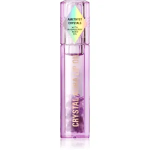 Makeup Revolution Crystal Aura huile à lèvres nutrition et hydratation teinte Amethyst Lavender 2,5 ml