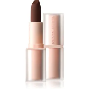 Makeup Revolution Lip Allure Soft Satin Lipstick Rouge à lèvres crémeux au fini satiné teinte Stiletto Brown 3,2 g