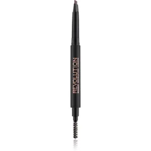 Makeup Revolution Duo Brow Definer crayon sourcils précision teinte Medium Brown 0.15 g