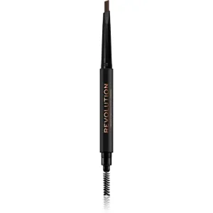 Makeup Revolution Duo Brow Definer crayon sourcils précision teinte Medium Brown 0,25 g
