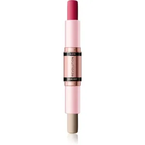 Makeup Revolution Blush & Highlight fond de teint crémeux et enlumineur en stick teinte Mauve Glow 2x4,3 g