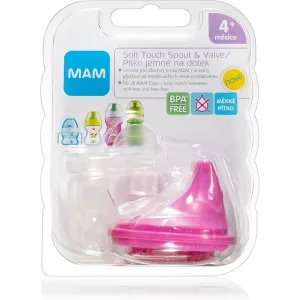 MAM Baby Bottles Soft Touch Spout & Valve ensemble pour enfant Pink 4m+ 2 pcs