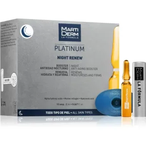 MartiDerm Platinum Night Renew sérum peeling exfoliant en ampoules 10x2 ml