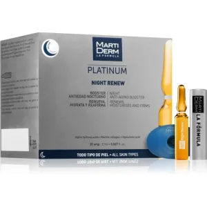 MartiDerm Platinum Night Renew sérum peeling exfoliant en ampoules 30x2 ml