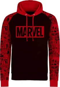 Marvel Hoodie Logo And Pattern M Black