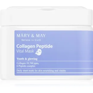 MARY & MAY Collagen Peptide Vital Mask ensemble de masque en tissu effet anti-rides 30 pcs