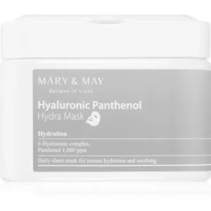 MARY & MAY Hyaluronic Panthenol Hydra Mask ensemble de masque en tissu pour une hydratation intense 30 pcs
