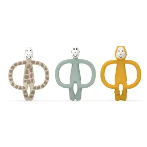Matchstick Monkey Animal Teether Gift Set coffret cadeau Giraffe Gigi, Lion Luda, Monkey Mint(pour enfant)