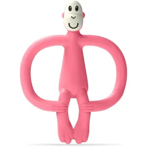 Matchstick Monkey Monkey Teether jouet de dentition avec brosse 2 en 1 Pink 1 pcs