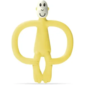 Matchstick Monkey Monkey Teether jouet de dentition avec brosse 2 en 1 Yellow 1 pcs