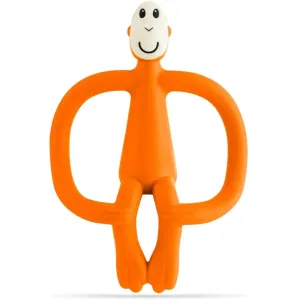 Matchstick Monkey Teething Toy and Gel Applicator jouet de dentition avec brosse 2 en 1 Orange 1 pcs