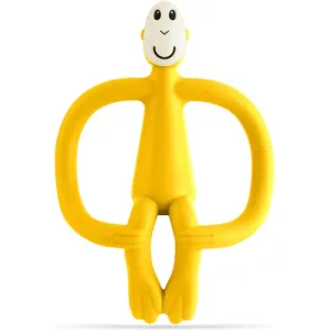 Matchstick Monkey Teething Toy and Gel Applicator jouet de dentition avec brosse 2 en 1 Yellow 1 pcs