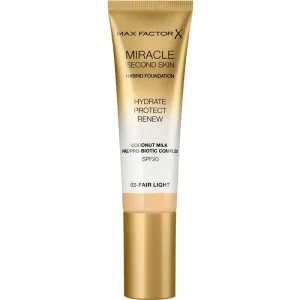 Max Factor Miracle Second Skin fond de teint crème hydratant SPF 20 teinte 02 Fair Light 30 ml
