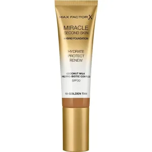 Max Factor Miracle Second Skin fond de teint crème hydratant SPF 20 teinte 10 Golden Tan 30 ml
