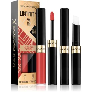 Max Factor Lipfinity Gilded Edition rouge à lèvres longue tenue avec baume teinte 147 Gilded Passion 4,2 g