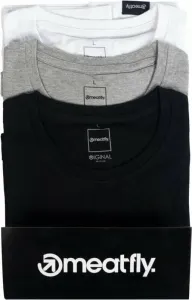 Meatfly Logo T-Shirt Multipack Black/Grey Heather/White M T-shirt