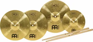 Meinl HCS1314+10S Cymbals HCS Bonus Pack 10/13/14 + 5A Sticks Set de cymbales