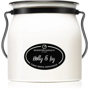 Milkhouse Candle Co. Creamery Holly & Ivy bougie parfumée Butter Jar 454 g