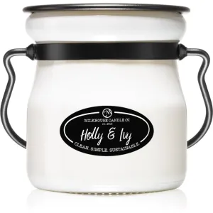 Milkhouse Candle Co. Creamery Holly & Ivy bougie parfumée Cream Jar 142 g