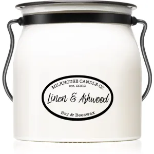 Milkhouse Candle Co. Creamery Linen & Ashwood bougie parfumée Butter Jar 454 g