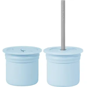 Minikoioi Sip+Snack Set service de table pour enfant Mineral Blue / Powder Grey