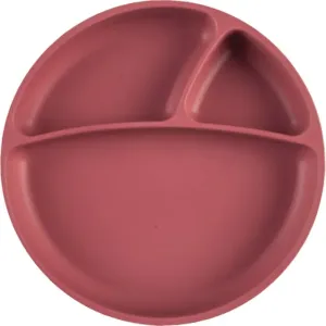 Minikoioi Puzzle Plate Rose assiette à compartiments avec ventouse 1 pcs