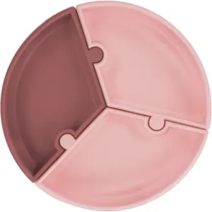 Minikoioi Puzzle Pink/ Rose assiette à compartiments avec ventouse 1 pcs