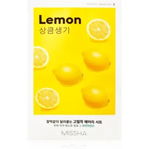 Missha Airy Fit Lemon masque tissu brillance et vitalité 19 g