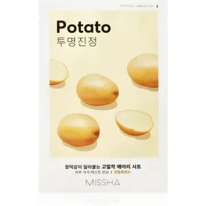 Missha Airy Fit Potato masque en tissu lissant pour une peau lumineuse 19 g