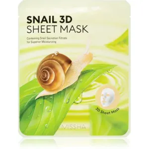 Missha Snail masque tissu purifiant et rafraîchissant à l'extrait de bave d'escargot 23 g