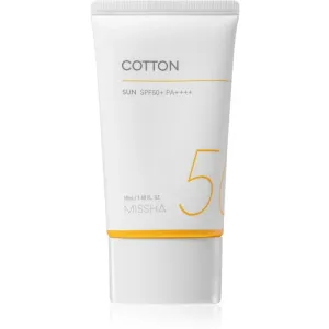 Missha All Around Safe Block Cotton Sun crème solaire SPF 50+ pour peaux sensibles et allergiques 50 ml