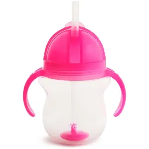 Munchkin Click Lock™ Tip & Sip tasse avec paille Pink 6 m+ 207 ml