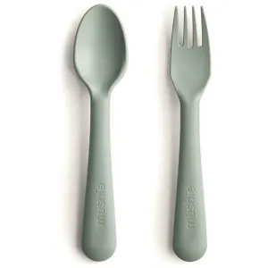 Mushie Fork and Spoon Set couverts Sage 2 pcs