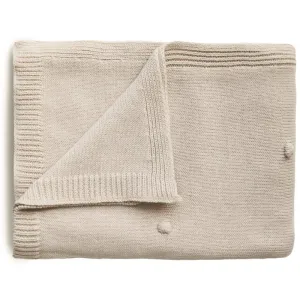 Mushie Knitted Pointelle Baby Blanket couverture tricotée pour enfant Off White 80 x 100cm 1 pcs