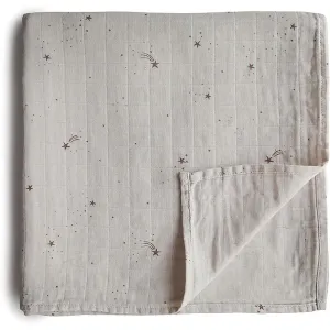 Mushie Muslin Swaddle Blanket Organic Cotton couvertures d’emmaillotage Falling Stars 120cm x 120cm 1 pcs