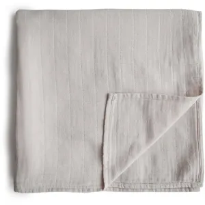Mushie Muslin Swaddle Blanket Organic Cotton couvertures d’emmaillotage Fog 120x120cm 1 pcs